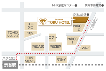 東武ホテルaccess walk map